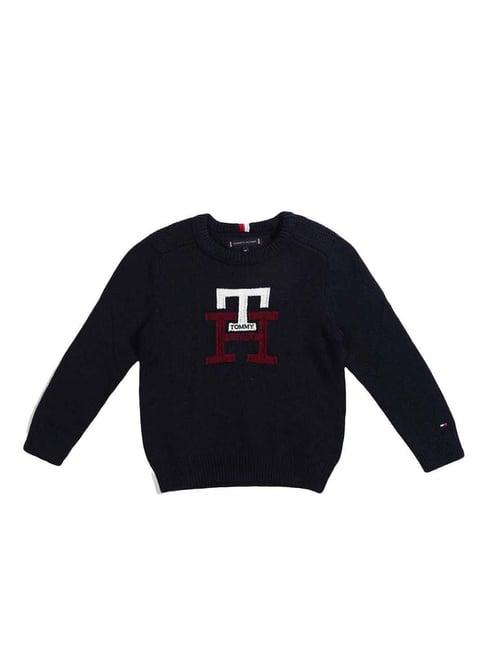 tommy hilfiger kids desert sky logo full sleeves sweater