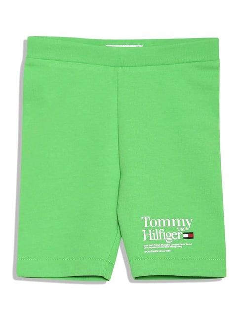 tommy hilfiger kids green solid shorts