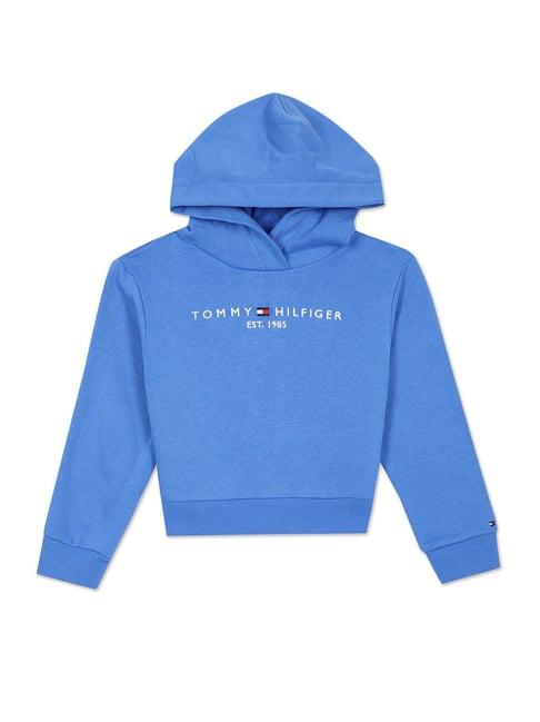tommy hilfiger kids mesmerizing blue logo regular fit hoodie