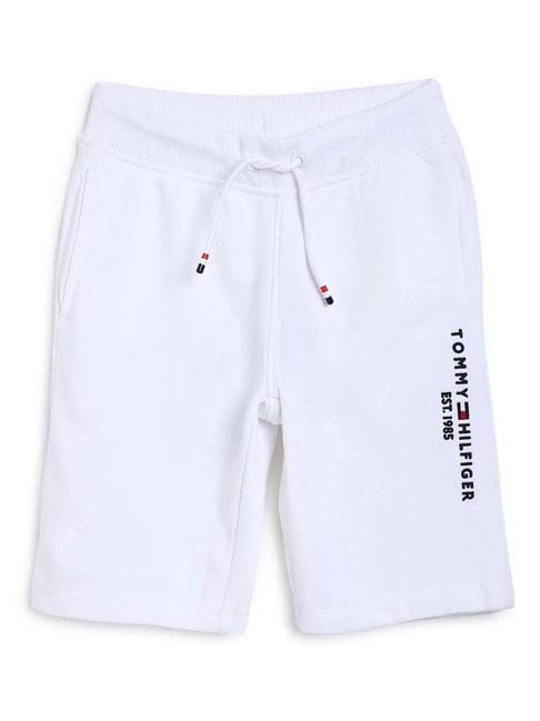 tommy-hilfiger-kids-white-logo-print-shorts
