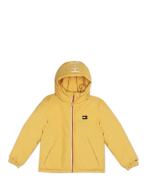 tommy hilfiger kids yellow solid padded jacket