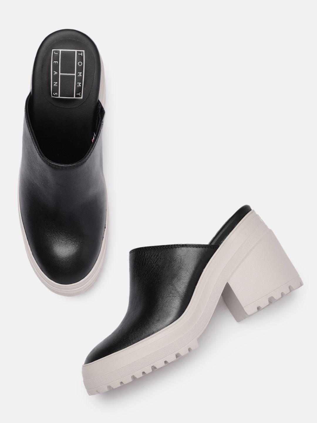 tommy hilfiger leather platform heels