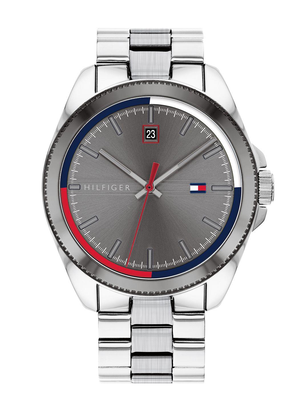 tommy hilfiger men charcoal grey dial analogue watch th1791684w