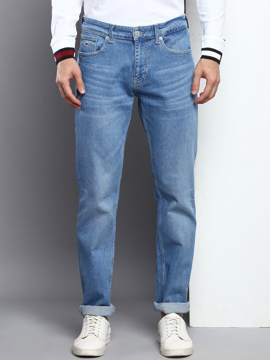 tommy hilfiger men cotton straight fit light fade jeans