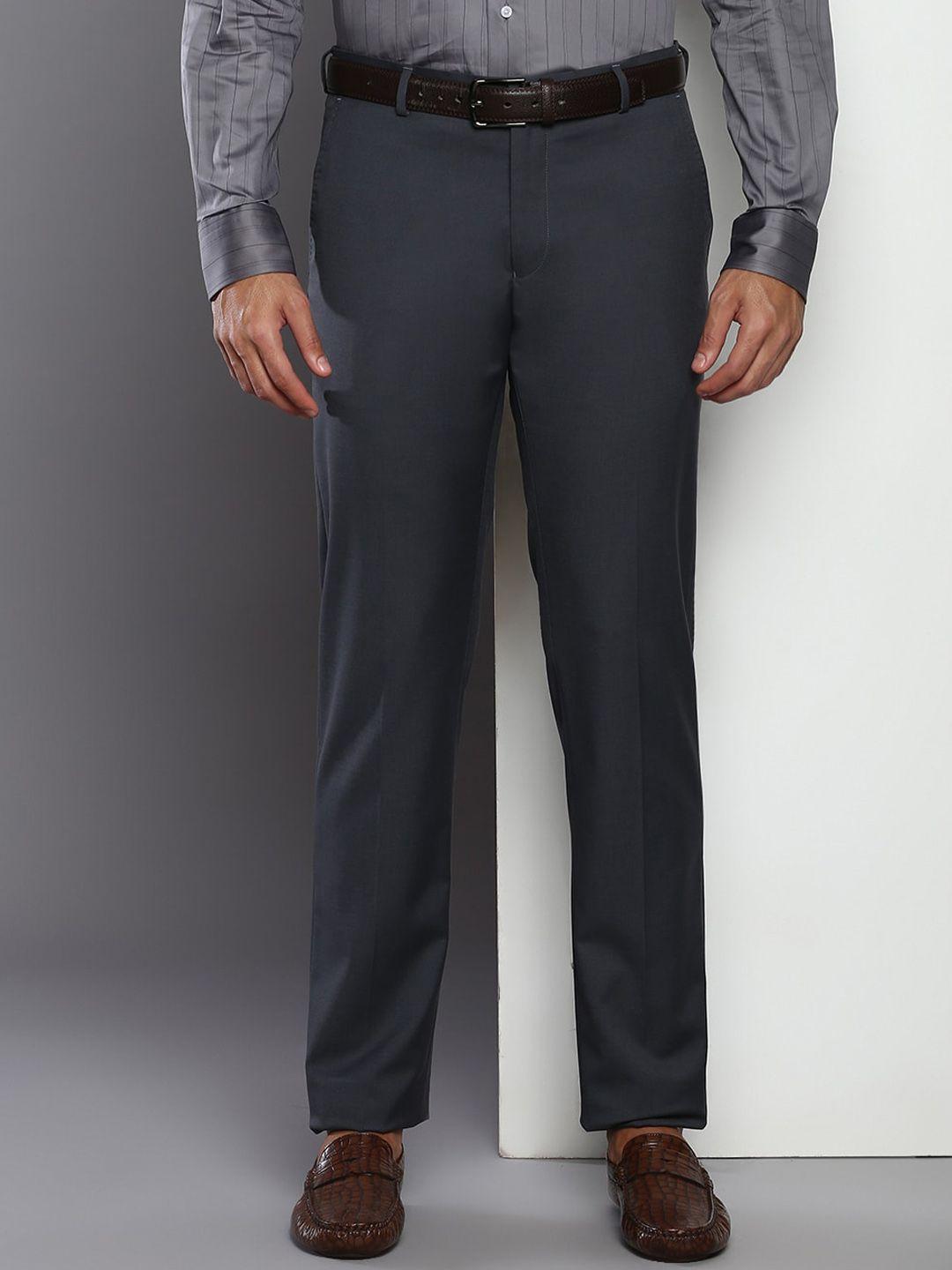 tommy hilfiger men regular fit formal trousers