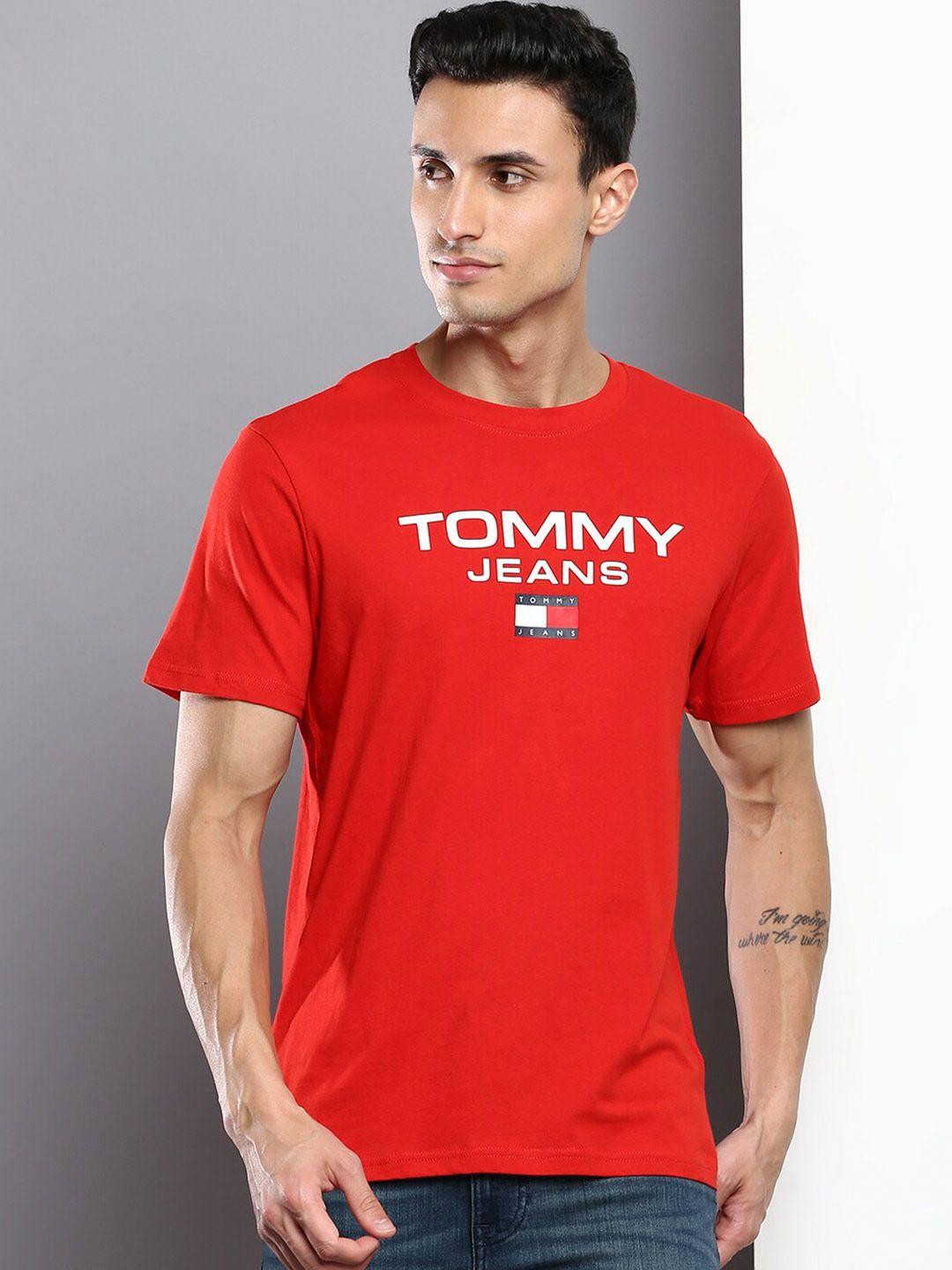 tommy hilfiger men typography cotton t-shirt