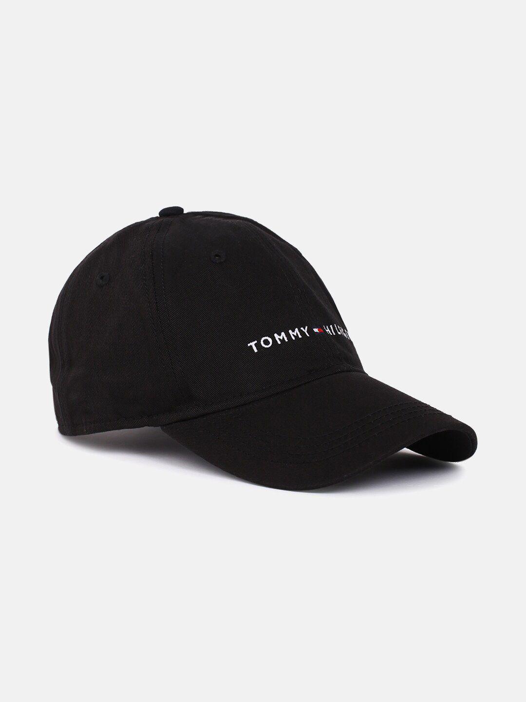 tommy hilfiger men typography embroidered cotton baseball cap