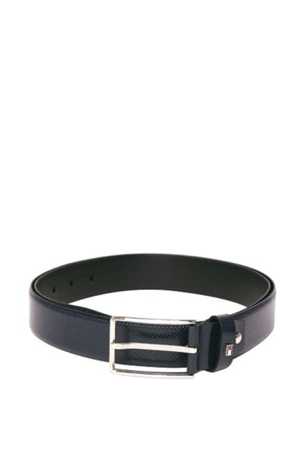 tommy hilfiger navy formal leather belt for men