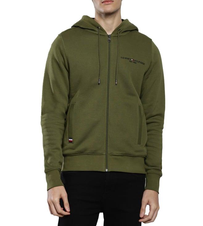 tommy hilfiger putting green solid regular fit hoodie