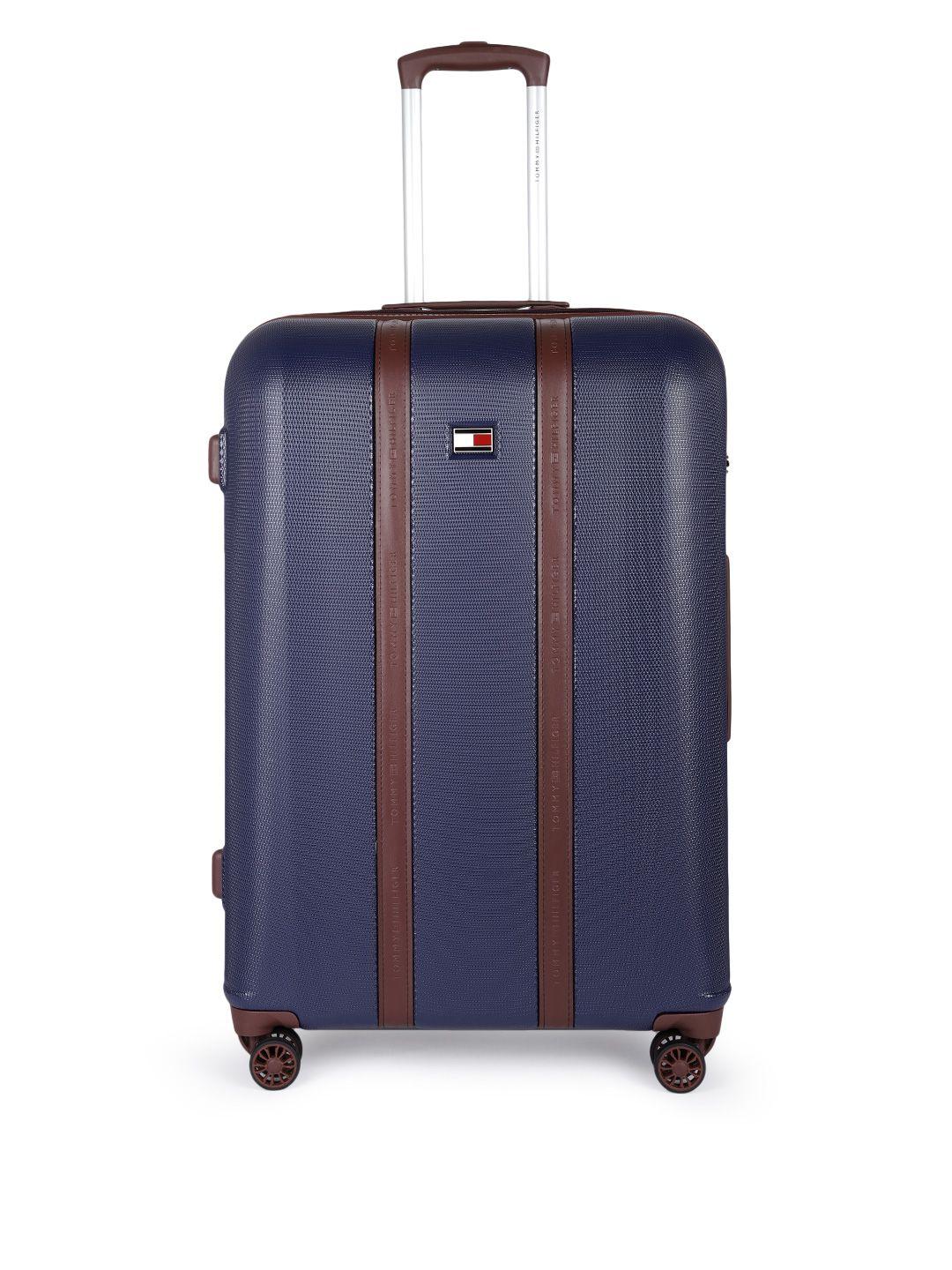tommy hilfiger textured polycarbonate trolley bag