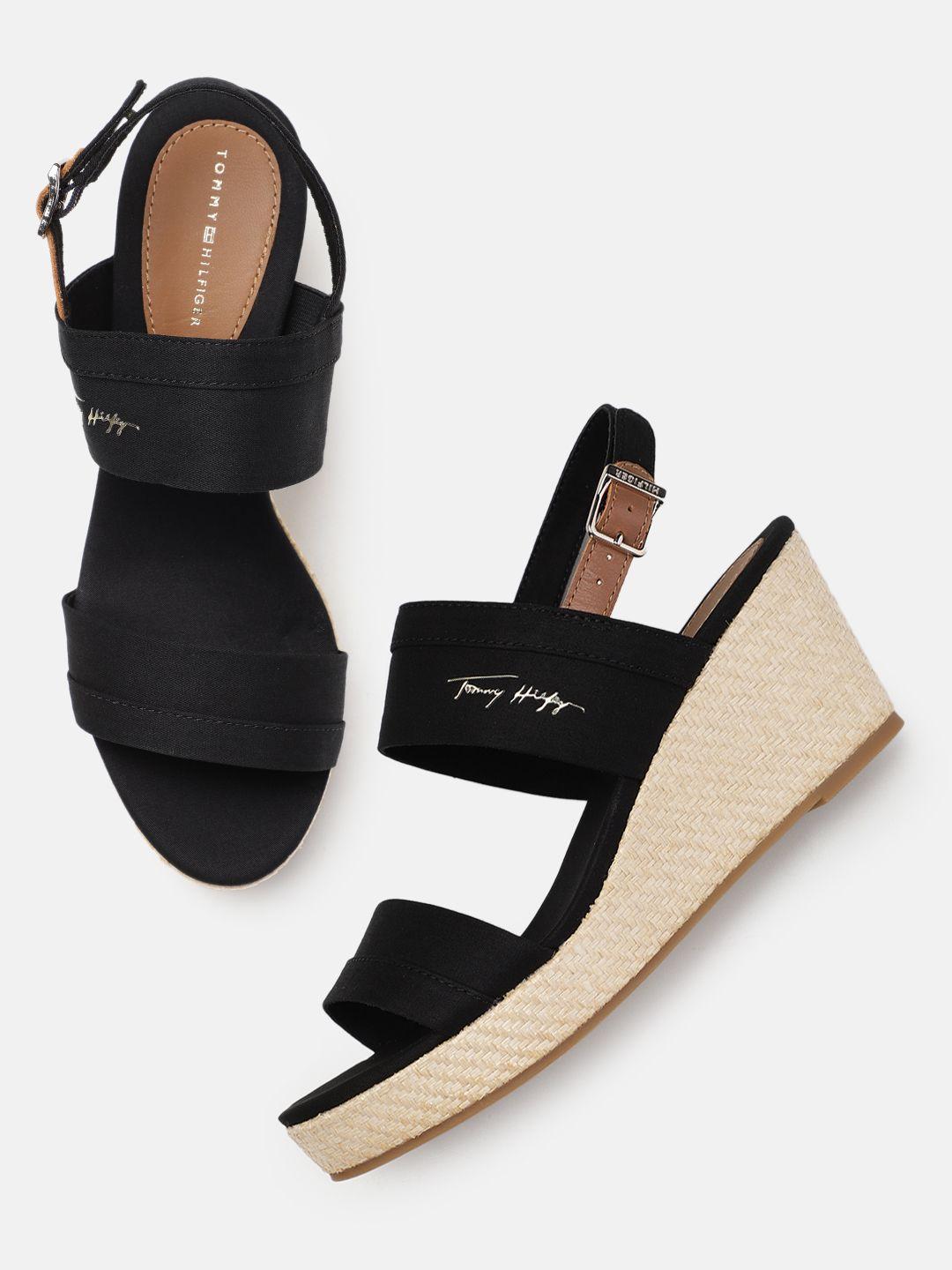tommy hilfiger wedges with back strap