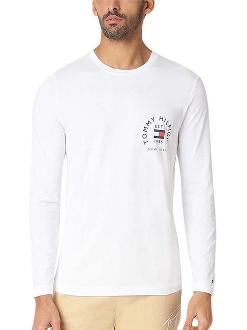 tommy hilfiger white logo regular fit t-shirt