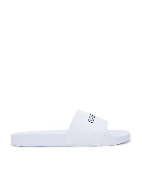 tommy hilfiger white slide sandals