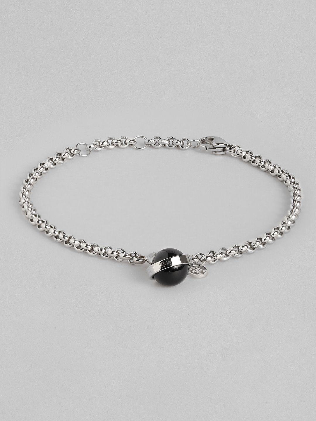 tommy hilfiger women pearl stainless steel charm bracelet