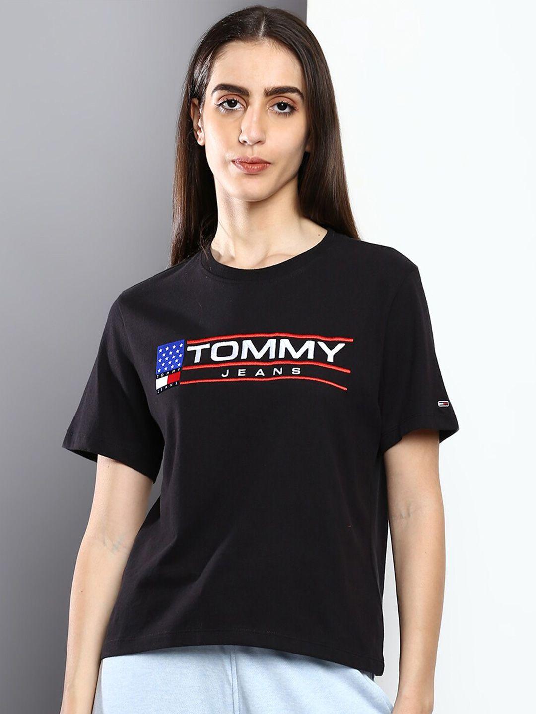 tommy hilfiger women typography cotton t-shirt