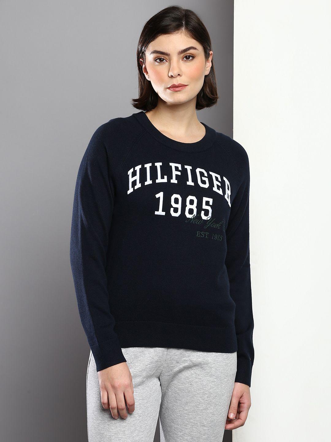tommy hilfiger women typography printed pullover