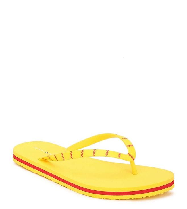 tommy hilfiger women's vivid yellow flip flops