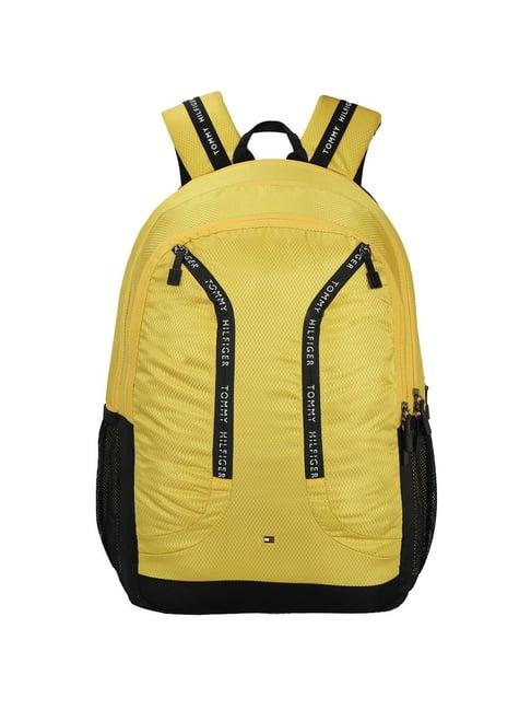 tommy hilfiger 32.65 ltrs yellow large laptop backpack