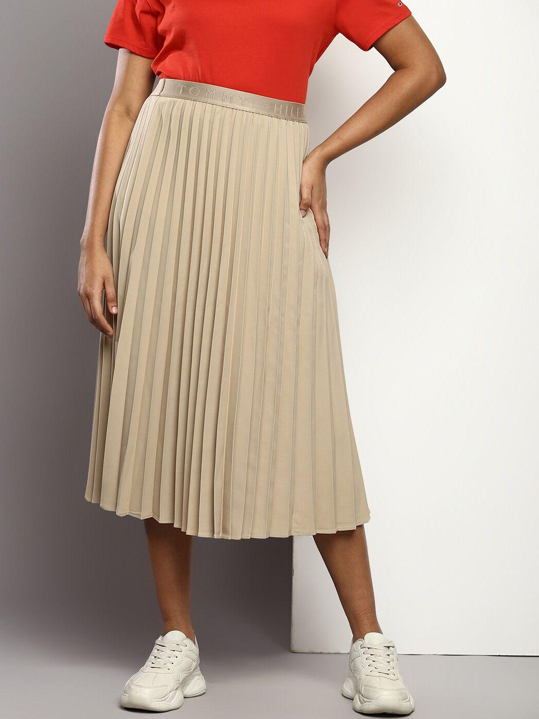 tommy hilfiger a-line midi skirt