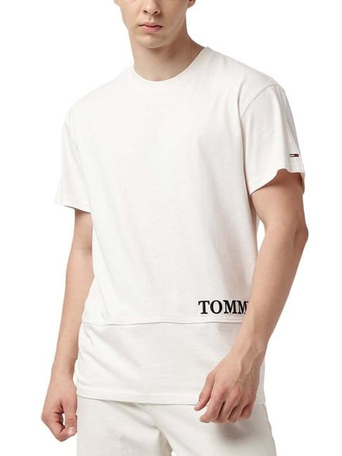 tommy hilfiger ancient white logo regular fit t-shirt
