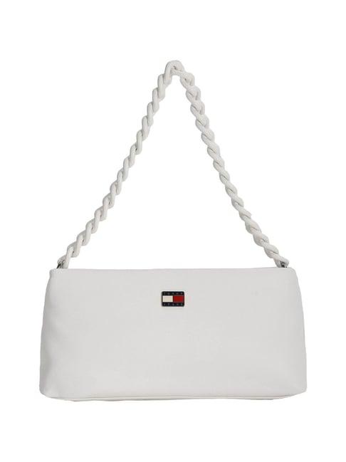 tommy hilfiger ancient white medium shoulder bag