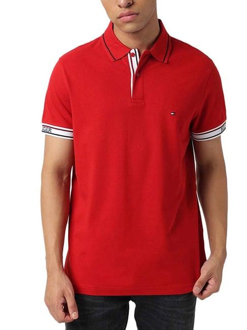 tommy hilfiger arizona red regular fit polo t-shirt