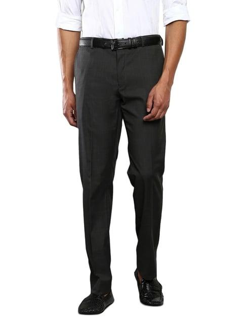 tommy hilfiger armour grey straight fit checks trousers