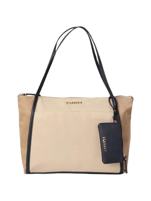 tommy hilfiger beige anastasia ii shoulder bag