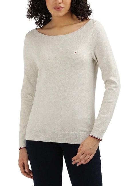 tommy hilfiger beige regular fit sweater