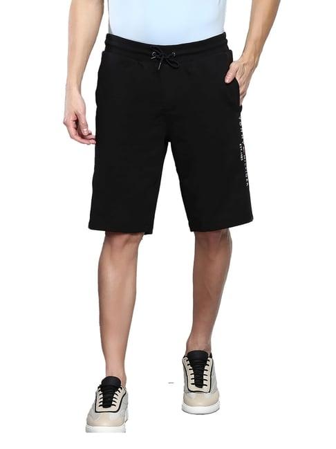 tommy hilfiger black cotton regular fit shorts