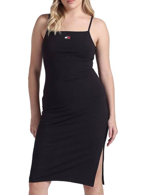 tommy hilfiger black fitted dresses