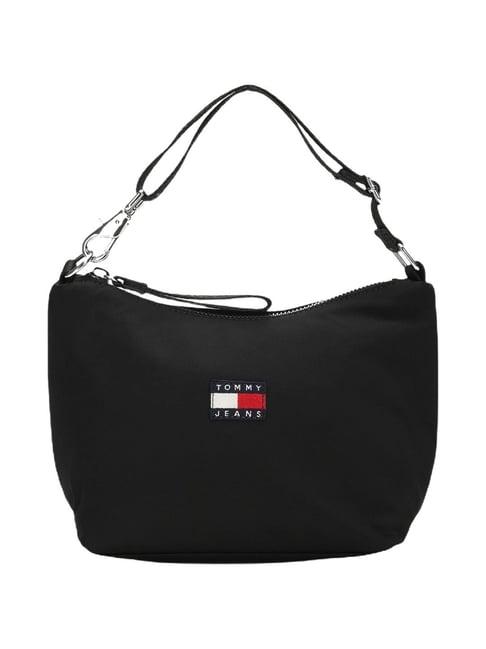 tommy hilfiger black heritage medium shoulder bag