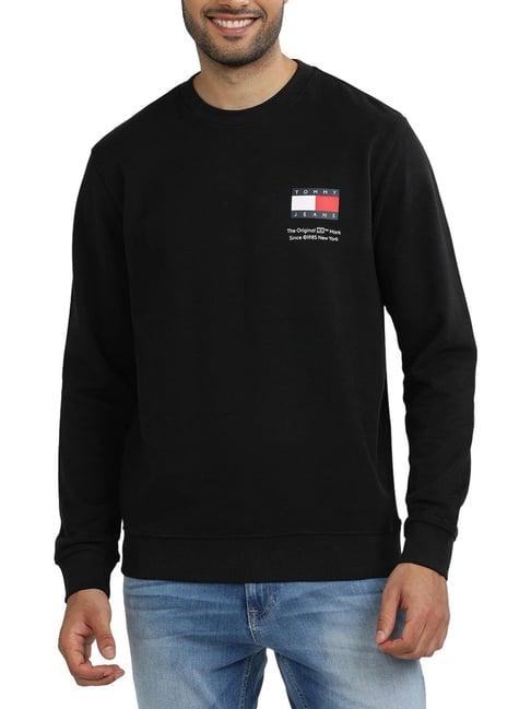 tommy hilfiger black logo regular fit sweatshirt