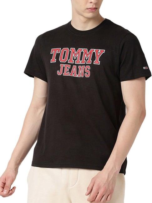 tommy hilfiger black logo regular fit t-shirt