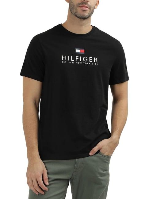 tommy hilfiger black logo regular fit t-shirt