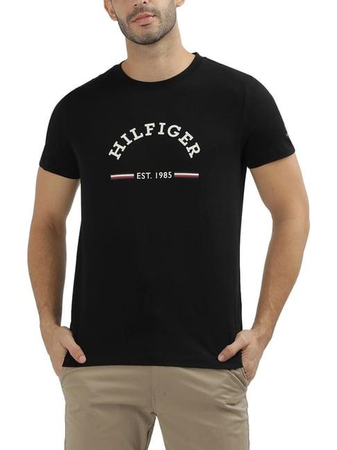 tommy hilfiger black logo regular fit t-shirt