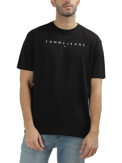 tommy hilfiger black logo regular fit t-shirt