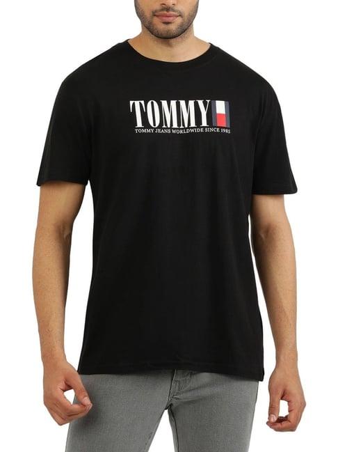 tommy hilfiger black logo regular fit t-shirt