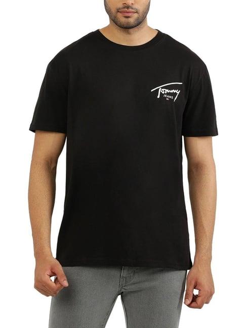 tommy hilfiger black logo regular fit t-shirt