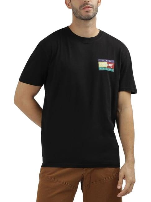 tommy hilfiger black logo regular fit t-shirt