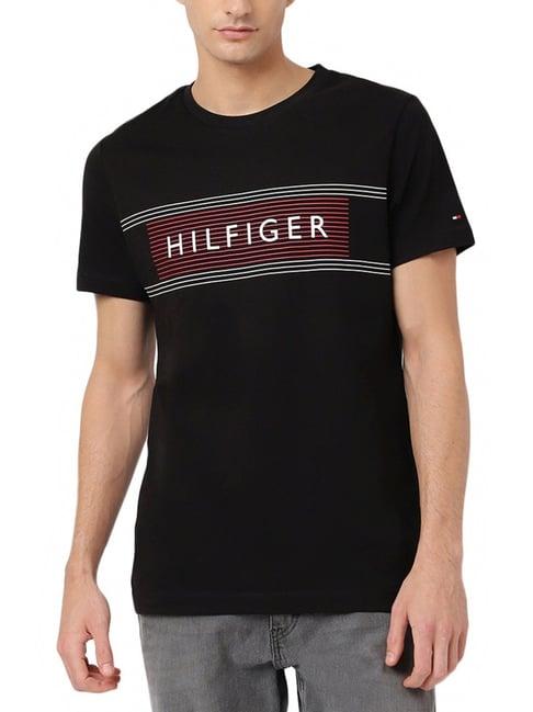 tommy hilfiger black logo slim fit t-shirt