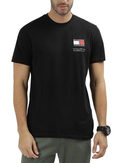 tommy hilfiger black logo slim fit t-shirt