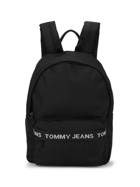 tommy hilfiger black medium backpack