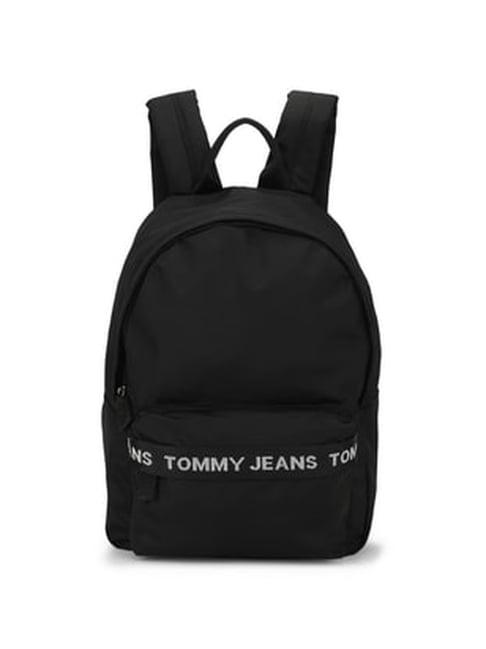 tommy hilfiger black medium backpack