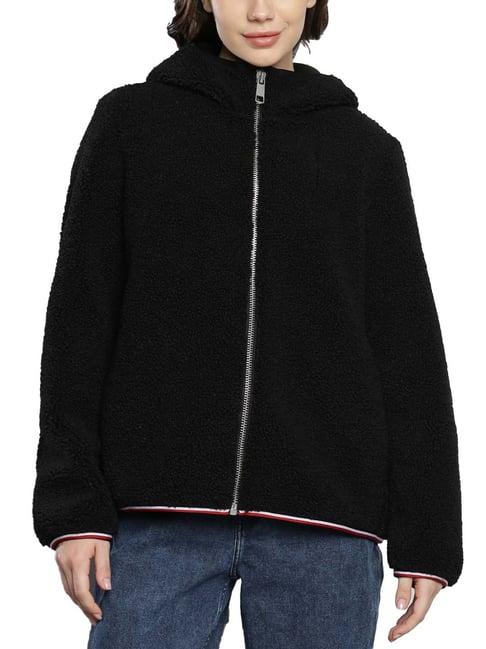 tommy hilfiger black regular fit casual jacket