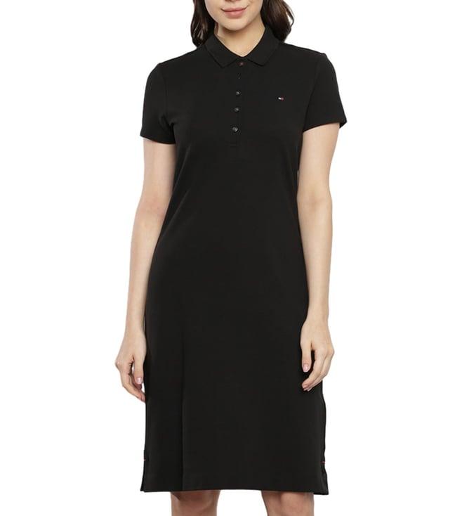 tommy hilfiger black regular fit dress