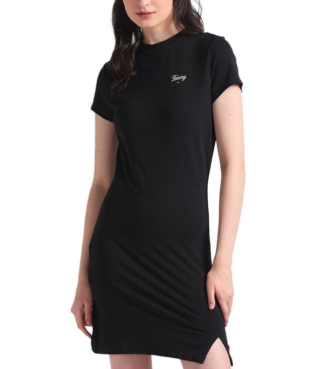 tommy hilfiger black regular fit dress