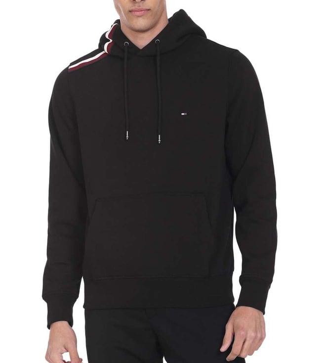 tommy hilfiger black regular fit hoodie