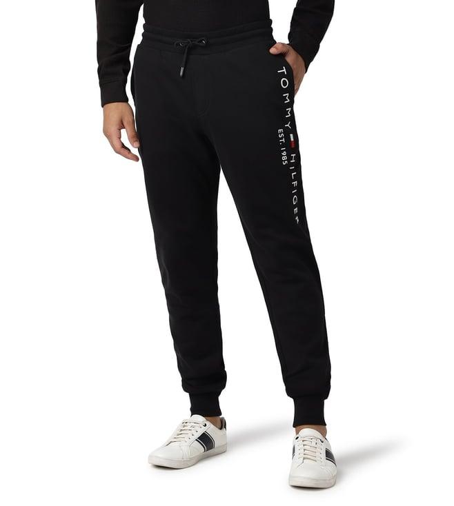 tommy hilfiger black regular fit joggers