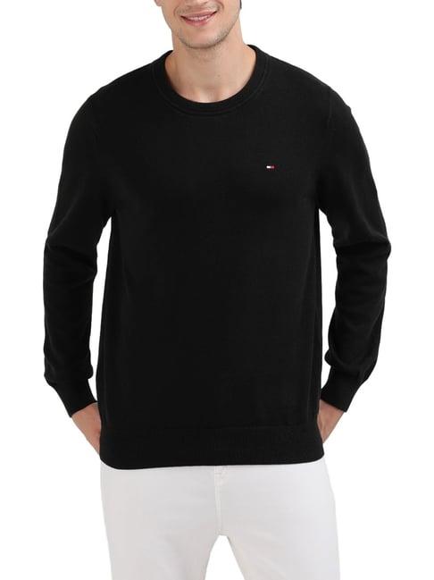 tommy hilfiger black regular fit sweater